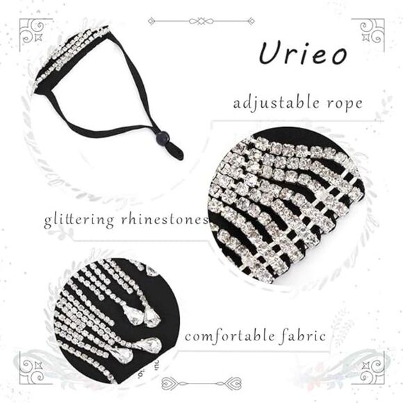 Women's Rhinestone Mask Sparkly Sexy Nightclub Party Fringe Bling Crystal Masks - Picture 4 of 7